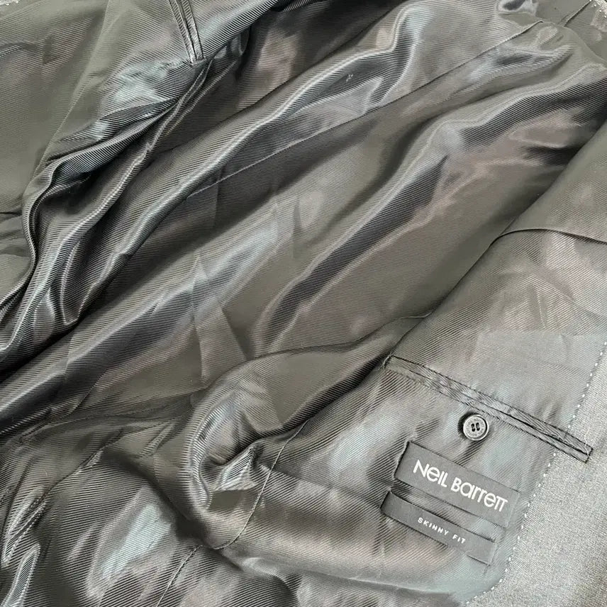 [BUNJANG] Neil Barrett Stretch Wool Double Pocket Gray Blazer / [정품] 닐바렛 스트레치 울원단 더블포켓 그레이 블레이저