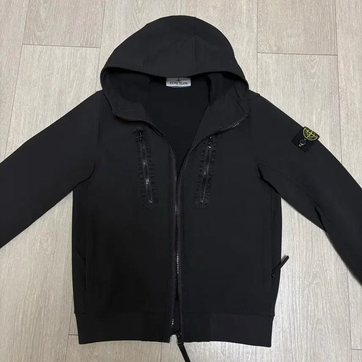 [BUNJANG] Stone Island Junior Black Hooded Jacket / 스톤아일랜드 주니어 블랙 후드 자켓