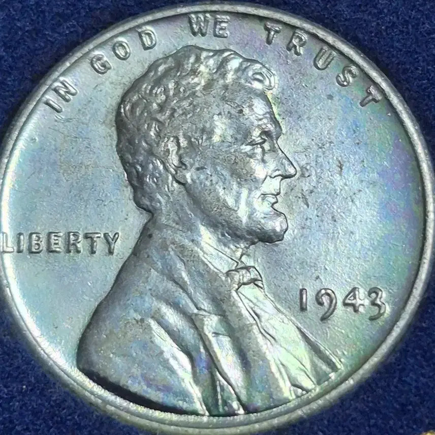 [BUNJANG] 1943 US Lincoln Penny Rainbow Toning / 1943년 미국 링컨 페니  레인보우 토닝
