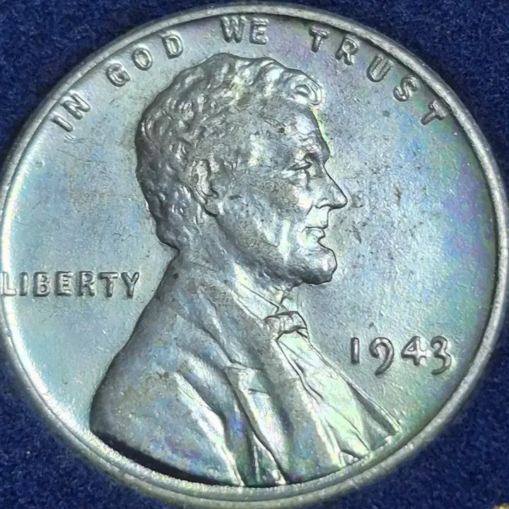 [BUNJANG] 1943 US Lincoln Penny Rainbow Toning / 1943년 미국 링컨 페니  레인보우 토닝