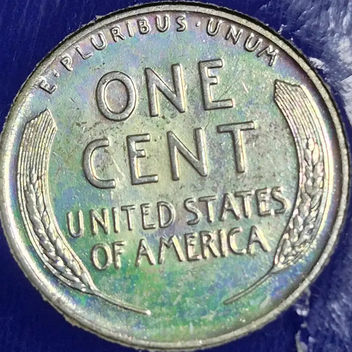 [BUNJANG] 1943 US Lincoln Penny Rainbow Toning / 1943년 미국 링컨 페니  레인보우 토닝