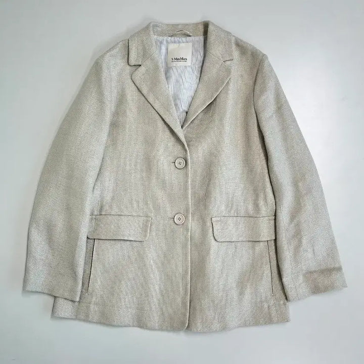[BUNJANG] Max Mara Ivory Hemp Blazer / [정품] 막스마라 아이보리 헴프 블레이져