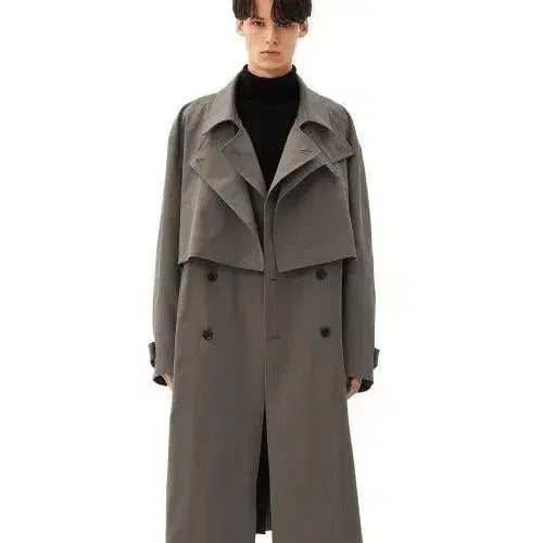 [SOLD OUT] 일꼬르소 오버핏 더블 레이어드 카라 트렌치 코트