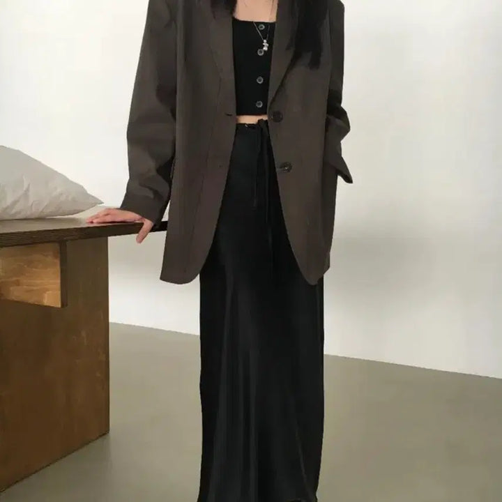[BUNJANG] Meng Satin Long Skirt / 맹 meng 새틴 롱스커트