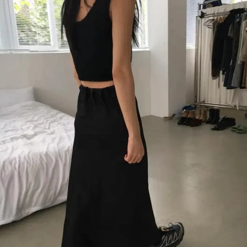 [BUNJANG] Meng Satin Long Skirt / 맹 meng 새틴 롱스커트