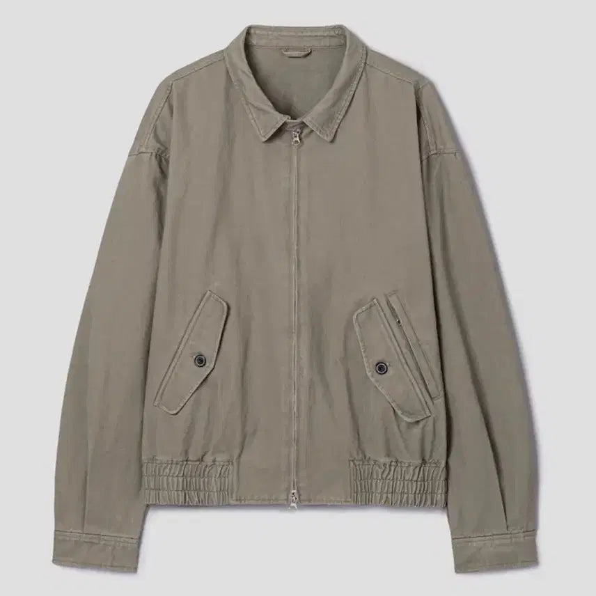 [BUNJANG] 8 Seconds Garment Washed Cotton Blouson Jacket Beige XL / 에잇세컨즈 가먼트 워싱 코튼 블루종 자켓 베이지 xl 새상품