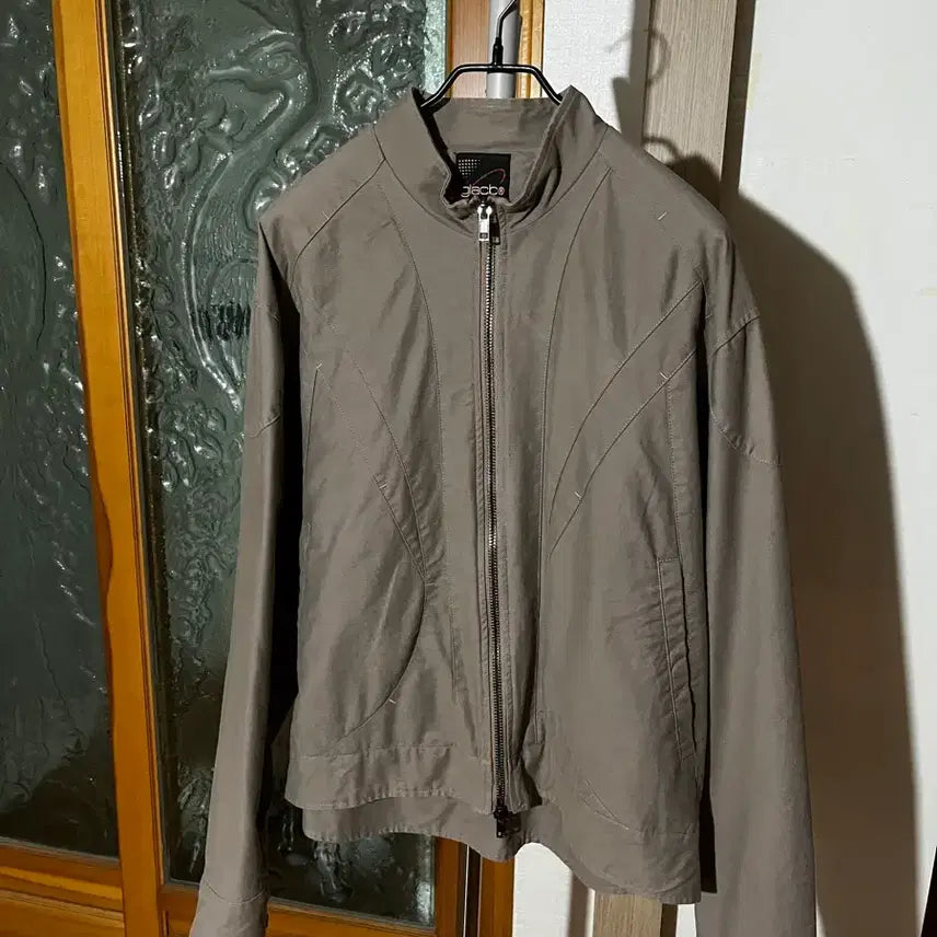 [BUNJANG] Glack GJ034 Melting Racer Cotton Jacket (Light Brown) / 글랙 GJ034 멜팅 레이서 코튼 자켓 (LIGHT BROWN)