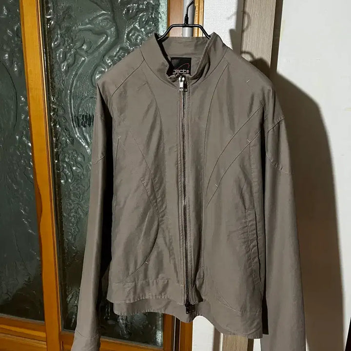[BUNJANG] Glack GJ034 Melting Racer Cotton Jacket (Light Brown) / 글랙 GJ034 멜팅 레이서 코튼 자켓 (LIGHT BROWN)