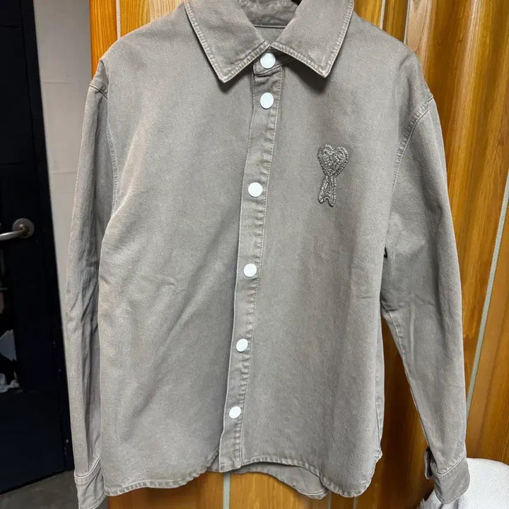 [BUNJANG] Ami Denim Overshirt Beige S / Ami 아미 데님 오버셔츠 베이지 S 새상픔