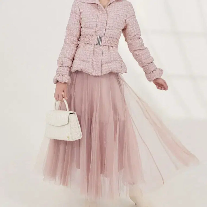 [SOLD OUT] 그레이스유) Kara Tweed Padding 핑크