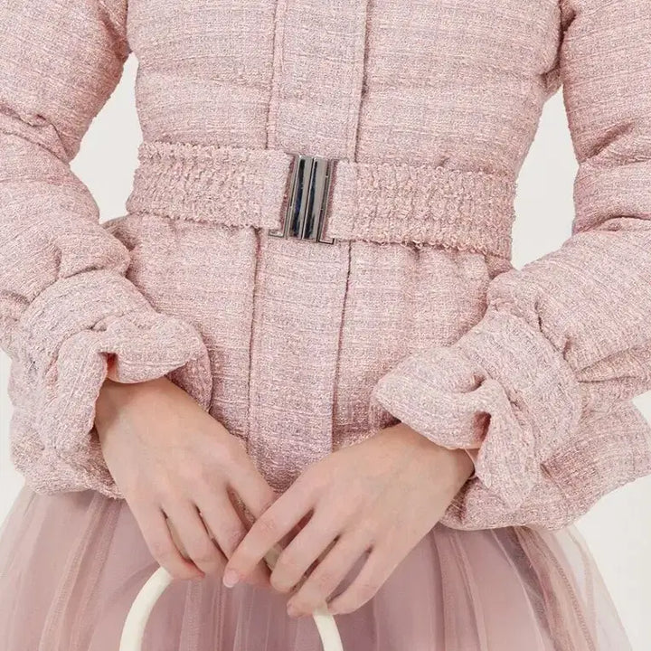 [SOLD OUT] 그레이스유) Kara Tweed Padding 핑크