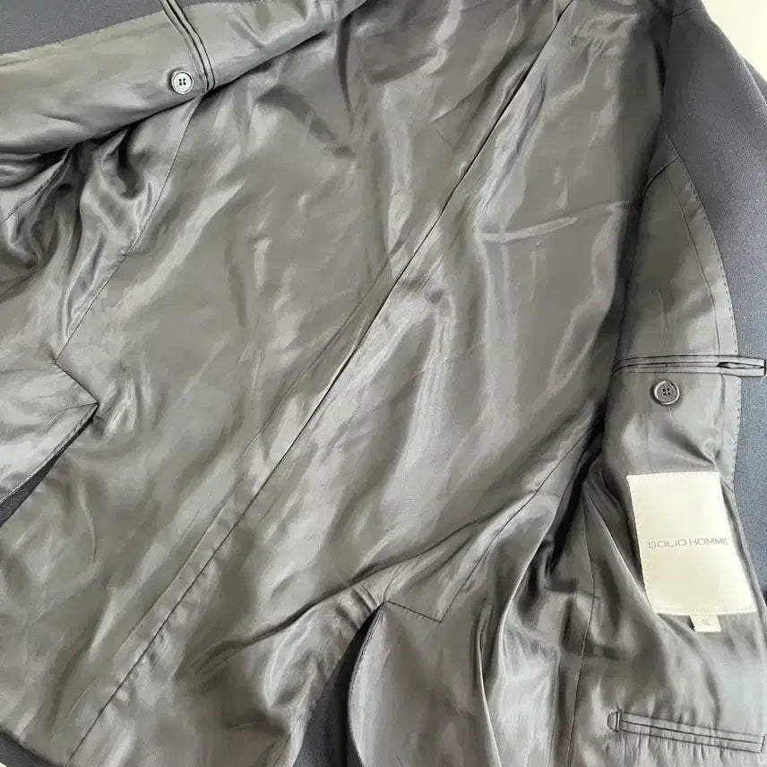 [BUNJANG] Solid Homme Navy Double-Breasted Jacket / [정품] 솔리드옴므 네이비 더블 자켓