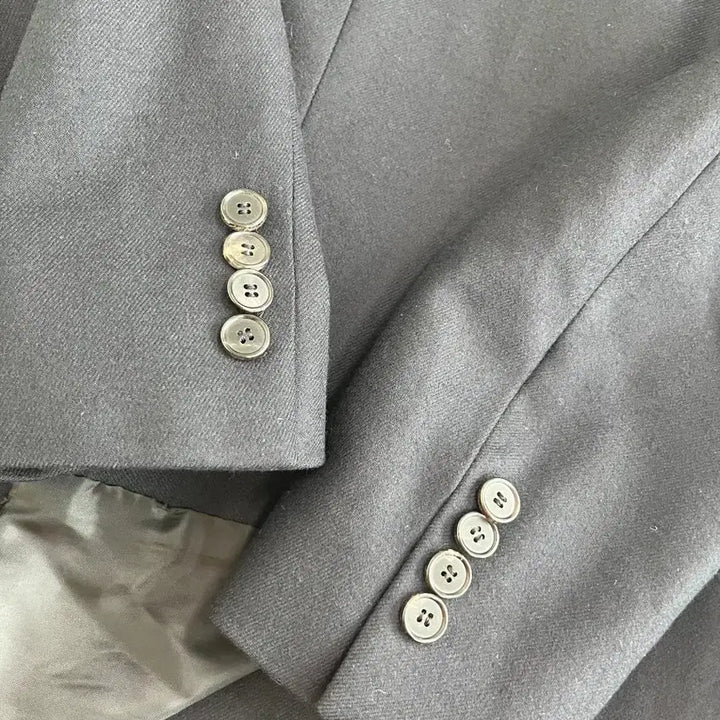 [BUNJANG] Solid Homme Navy Double-Breasted Jacket / [정품] 솔리드옴므 네이비 더블 자켓