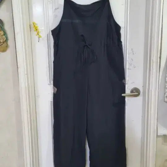 [BUNJANG] Summer Crinkle Wide Jumpsuit - 77 Size / 빅사이즈 여름. 바스락  멜빵. 와이드 통바지. 77사이즈