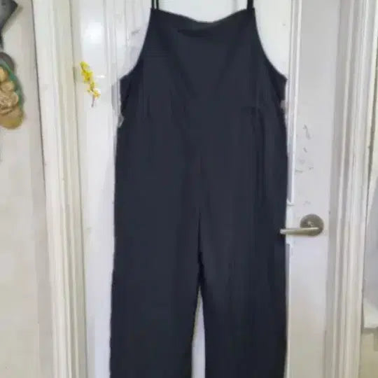 [BUNJANG] Summer Crinkle Wide Jumpsuit - 77 Size / 빅사이즈 여름. 바스락  멜빵. 와이드 통바지. 77사이즈
