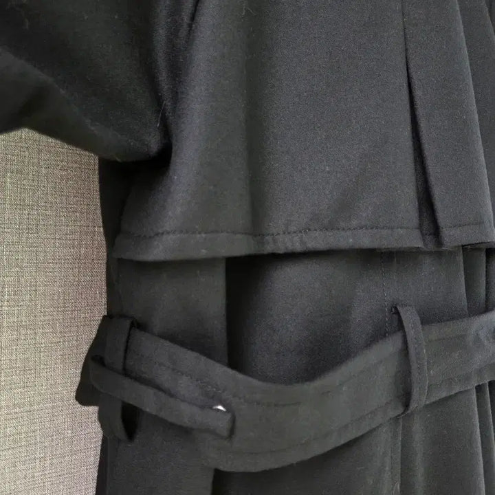 [BUNJANG] Lucky Chouette Black Long Coat / 럭키슈에뜨 블랙 롱코트
