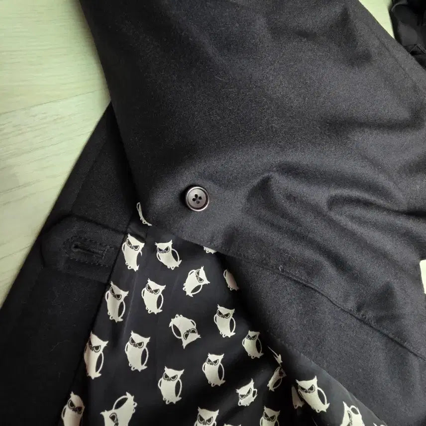 [BUNJANG] Lucky Chouette Black Long Coat / 럭키슈에뜨 블랙 롱코트