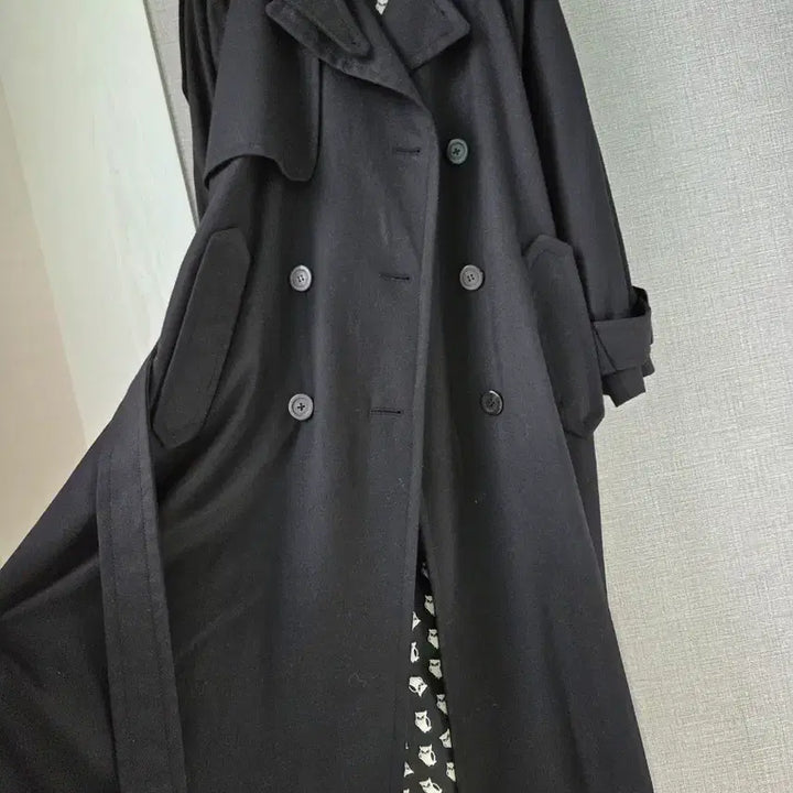 [BUNJANG] Lucky Chouette Black Long Coat / 럭키슈에뜨 블랙 롱코트