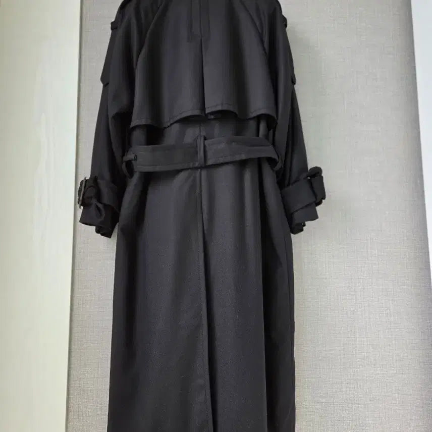 [BUNJANG] Lucky Chouette Black Long Coat / 럭키슈에뜨 블랙 롱코트
