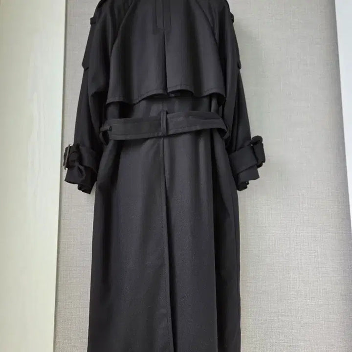 [BUNJANG] Lucky Chouette Black Long Coat / 럭키슈에뜨 블랙 롱코트