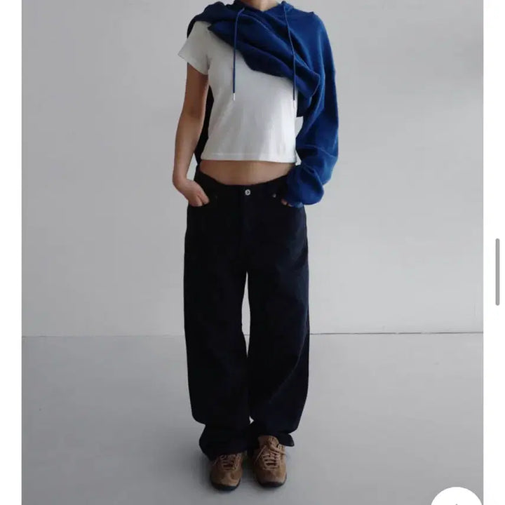 [BUNJANG] Raum Color Loose Pants - Navy (Large) / 라룸 컬러 루즈팬츠 네이비 라지 사이즈