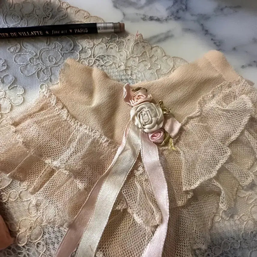 [BUNJANG] Original Antique Hanky &amp; Doll Neck Collar Set / 오리지널 앤티크 행키 &amp; 돌 넥 카라