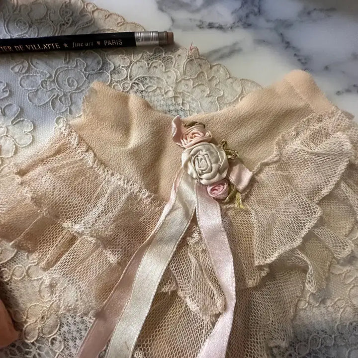 [BUNJANG] Original Antique Hanky &amp; Doll Neck Collar Set / 오리지널 앤티크 행키 &amp; 돌 넥 카라