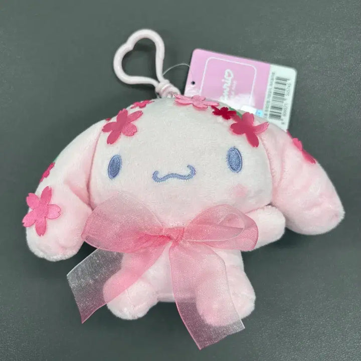 [BUNJANG] Sanrio Cinnamoroll Cherry Blossom Keyring / (미사용) 산리오 시나몬롤 체리블라썸 벚꽃 인형 키링 11x15cm
