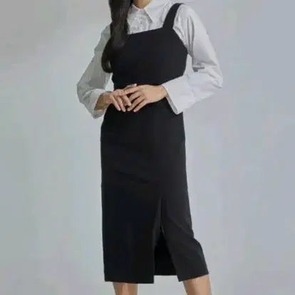 [BUNJANG] MIXXO Square Neck Layered Dress, Beige, M / 새상품 미쏘 스퀘어넥 레이어드 원피스, 베이지, M