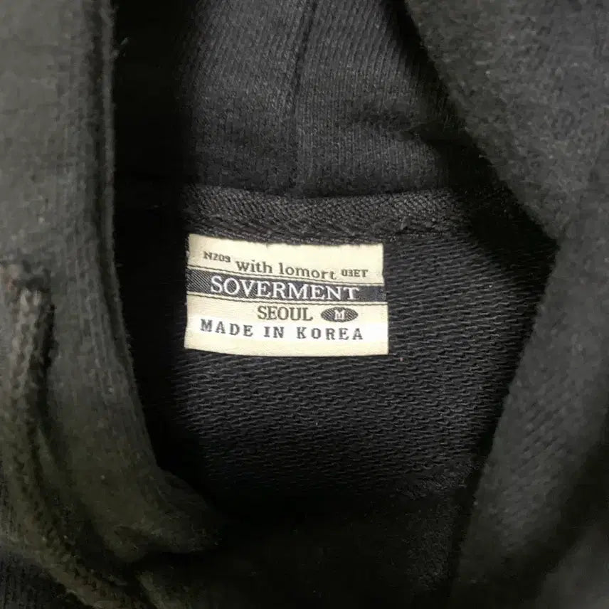 [BUNJANG] SOVERMENT Heavy Hoodie Black M / SOVERMENT 헤비 후드티 블랙 M