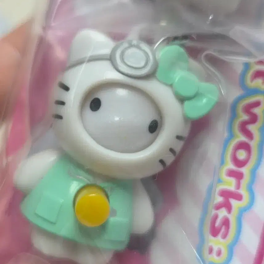 [BUNJANG] Classic Kitty Chef Figure Keyring / 고전키티 요리사 직업피규어 얼굴바뀌는 키링 스트랩