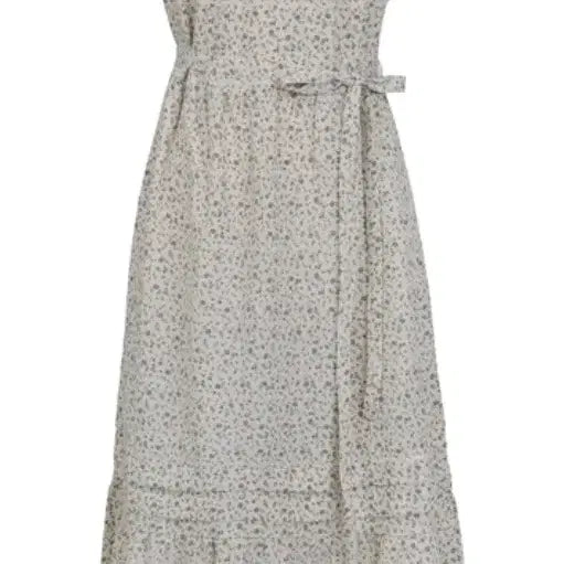 [BUNJANG] Roem Floral Bustier Dress Beige / 로엠 잔꽃 뷔스티에 원피스 베이지, s