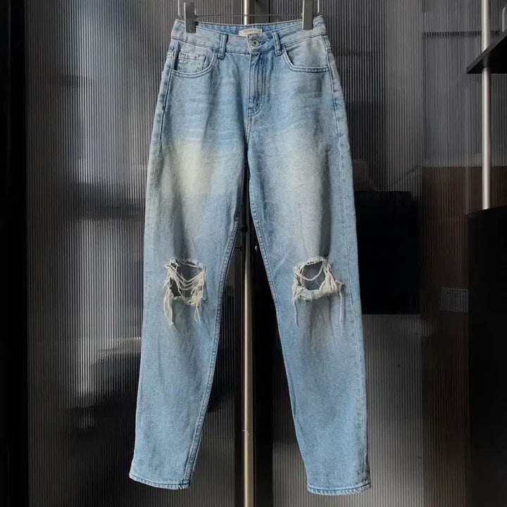 [BUNJANG] Forever 21 Slim Straight Leg Distressed Denim Pants / 포에버21 데미지 데님 슬림 일자 데님 팬츠