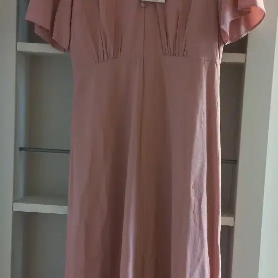 [BUNJANG] Roem Long Daily Dress, Pink, S / 새상품 로엠 싸개단추 데일리 롱 원피스, 핑크, s