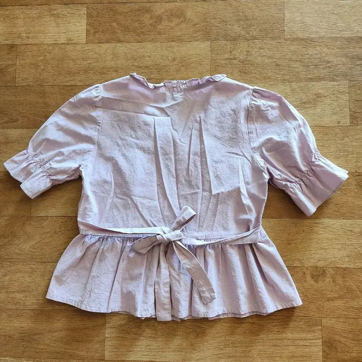 [BUNJANG] Frill Purple Blouse Shirt / 프릴 퍼플 블라우스 셔츠