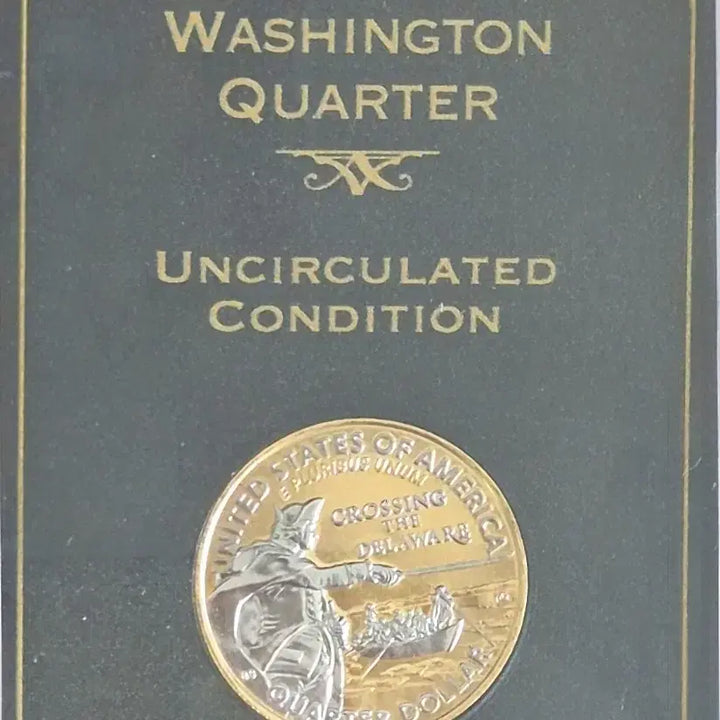 [BUNJANG] 2021 Washington Quarter Unused Gold Plated Coin Limited Edition / 2021 워싱턴 쿼터 미사용 금도금 주화...한정판