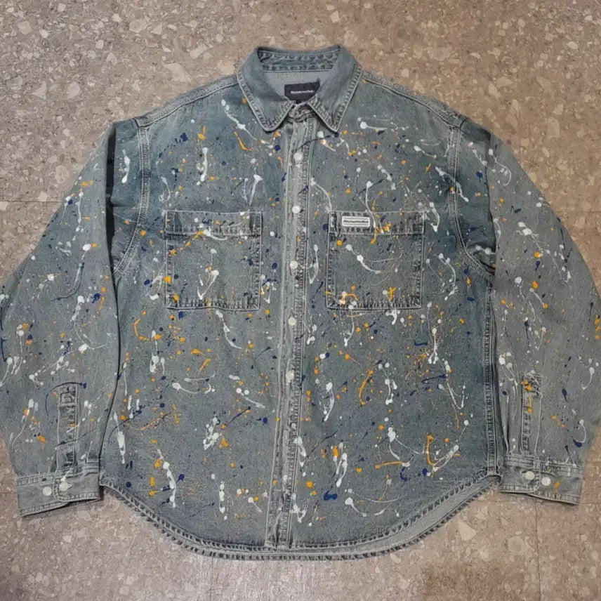 [BUNJANG] thisisneverthat Painting Denim Shirt XL / 디스이즈네버댓 페인팅 데님셔츠 (XL)