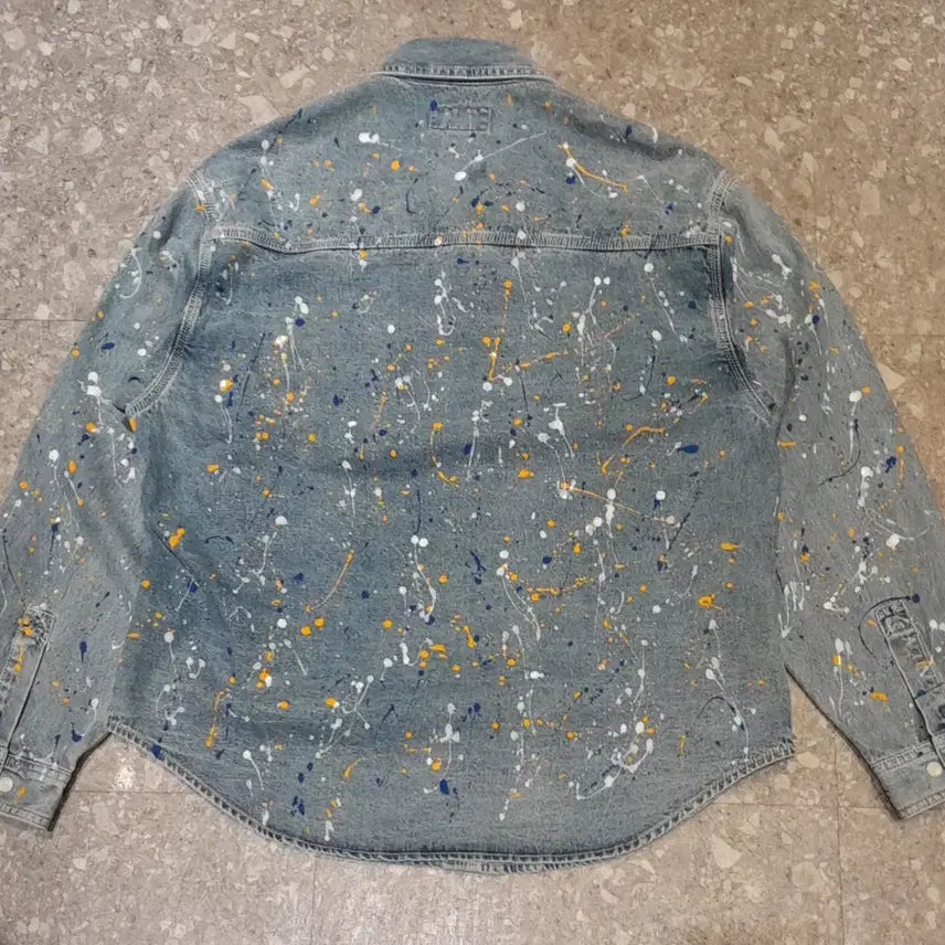 [BUNJANG] thisisneverthat Painting Denim Shirt XL / 디스이즈네버댓 페인팅 데님셔츠 (XL)