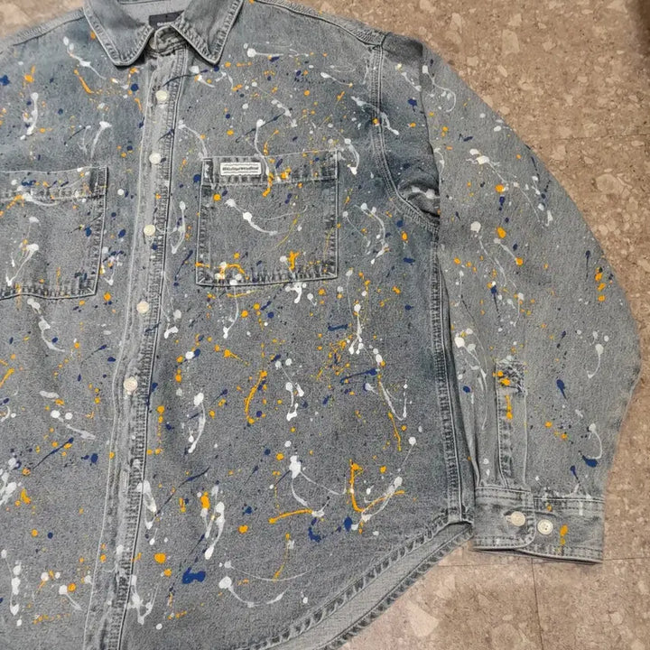 [BUNJANG] thisisneverthat Painting Denim Shirt XL / 디스이즈네버댓 페인팅 데님셔츠 (XL)
