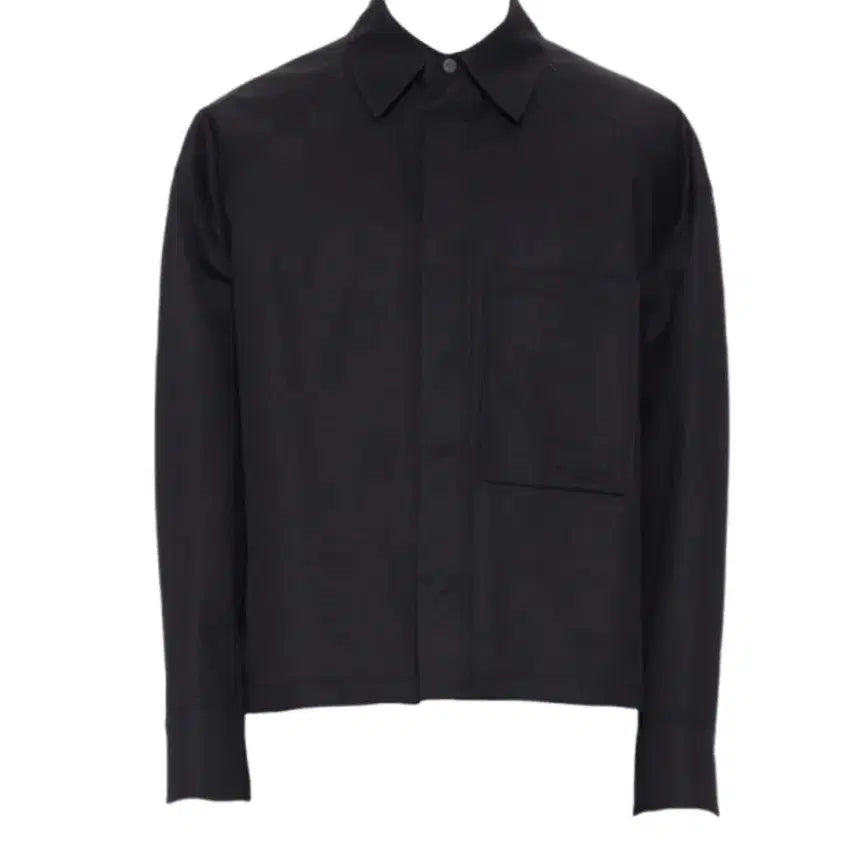 [BUNJANG] Wooyoungmi Black Cotton Crop Shirt Size 48 / 우영미/블랙 코튼 크롭 셔츠/48