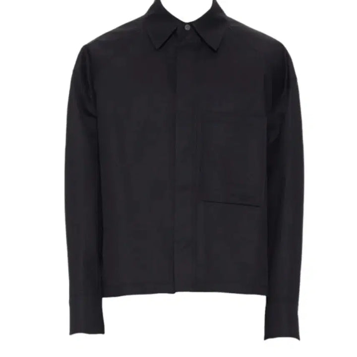[BUNJANG] Wooyoungmi Black Cotton Crop Shirt Size 48 / 우영미/블랙 코튼 크롭 셔츠/48