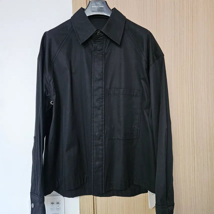 [BUNJANG] Wooyoungmi Black Cotton Crop Shirt Size 48 / 우영미/블랙 코튼 크롭 셔츠/48