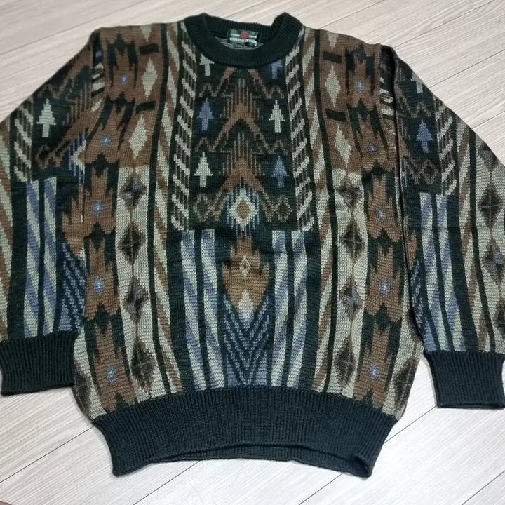 [BUNJANG] WEEKEND SWINGER Vintage Pattern Knit Sweater / WEEKEND SWINGER 빈티지 패턴 니트 스웨터(100)