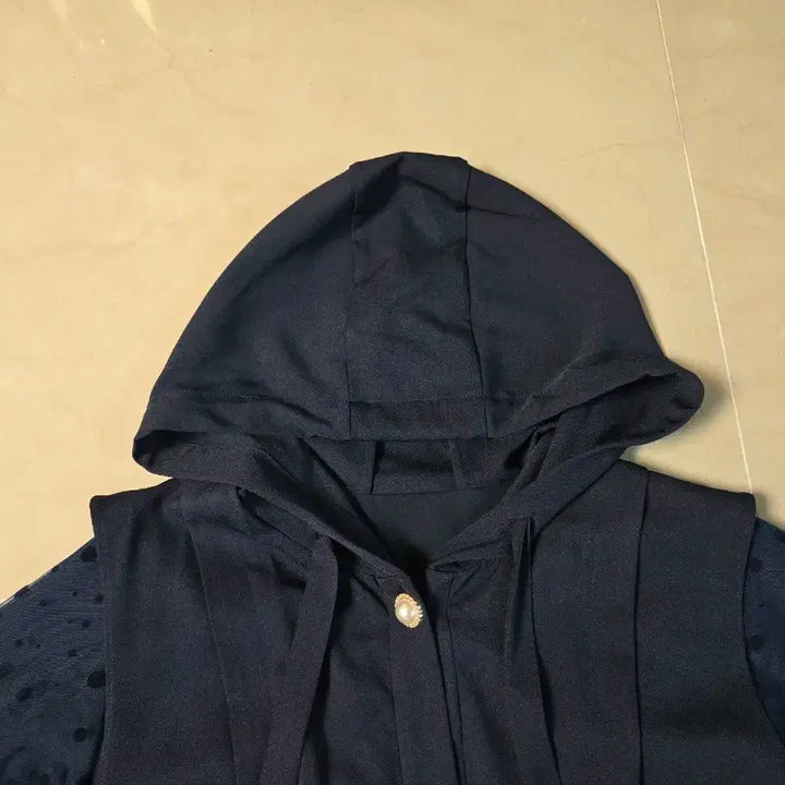 [SOLD OUT] 오즈세컨 네이비 후드 도트  원피스
