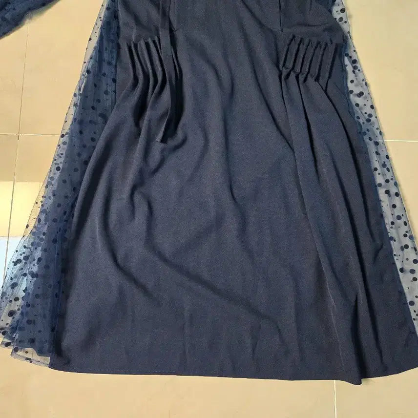 [SOLD OUT] 오즈세컨 네이비 후드 도트  원피스