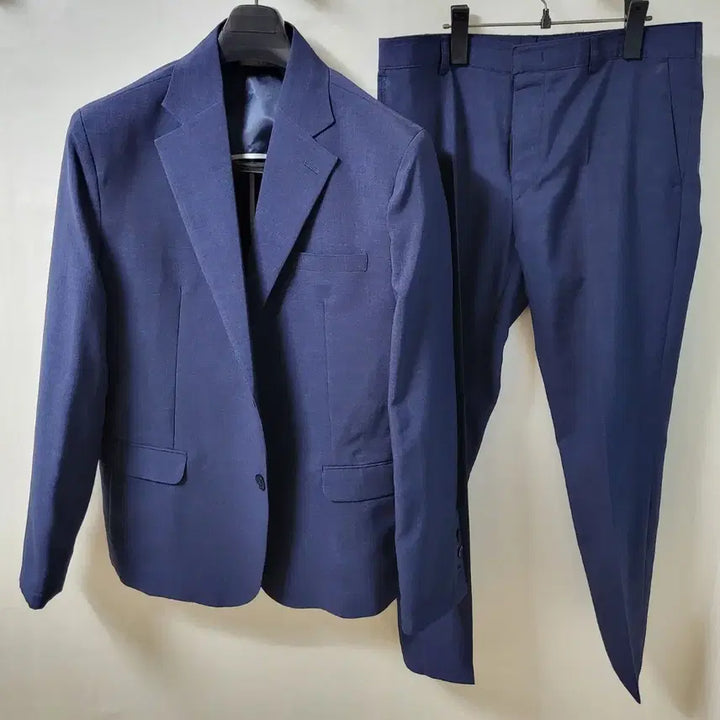 [BUNJANG] Linen Navy Suit Set L / 새상품 리넨 네이비 수트 셋업 L