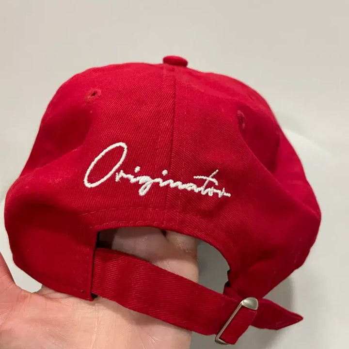 [BUNJANG] New Era 9FORTY Signature Logo Red Cap / 뉴에라 9FORTY 시그니처 로고 레드 캡모자