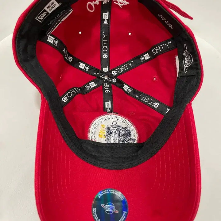 [BUNJANG] New Era 9FORTY Signature Logo Red Cap / 뉴에라 9FORTY 시그니처 로고 레드 캡모자