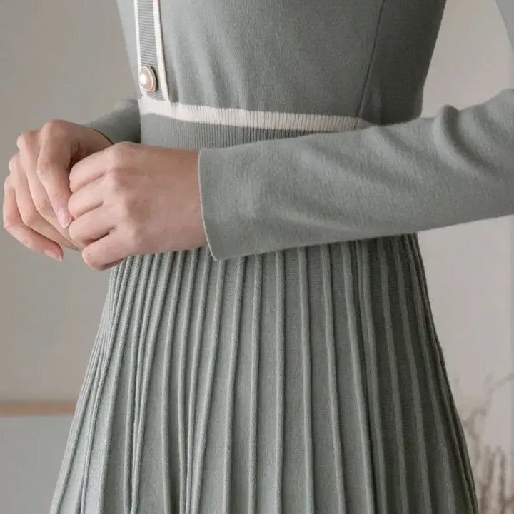 [BUNJANG] Nain Feminine Fit &amp; Flare Knit Dress / 새상품 나인 페미닌 핏앤플레어 니트 원피스, 더스트민트, free