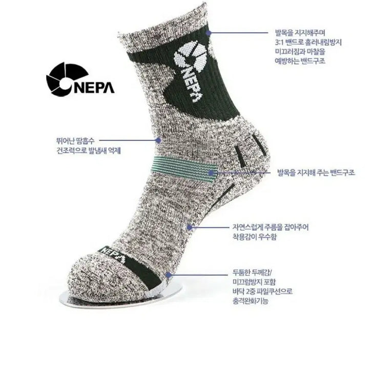 [BUNJANG] [네파] 양말  남 트레킹 중목양말 5켤레 9,000원 / [네파] 양말  남 트레킹 중목양말 5켤레 9,000원